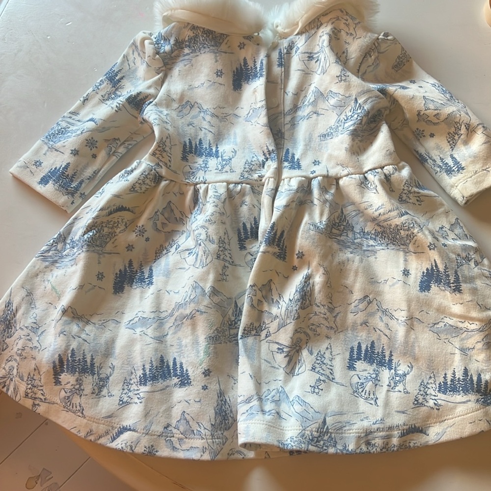 Janie and Jack Frozen fur trimmed dress - Picture 5 of 5